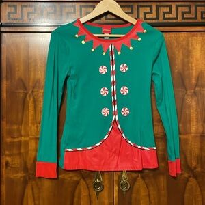 Wondershop Target Girls M Christmas Elf Long Sleeve Shirt Holiday Christmas